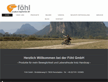 Tablet Screenshot of foehl-gmbh.com